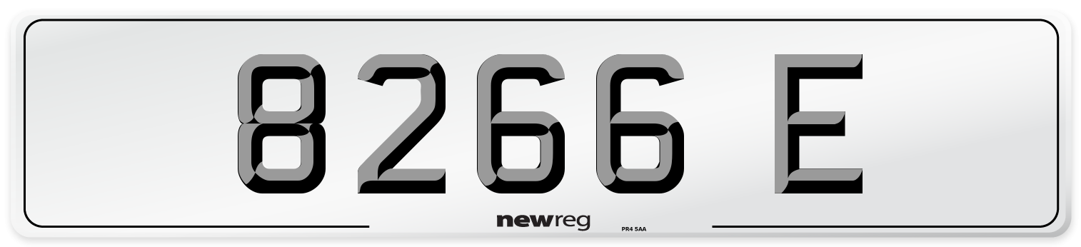 8266 E Number Plate from New Reg